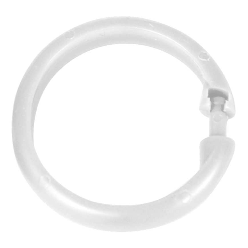 WENKO 19194100 - LYGE dušo užuolaidos žiedai 6x6 cm balti