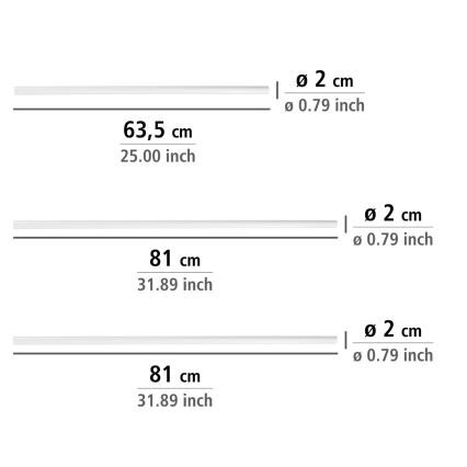 WENKO 19214100 - Strypas UNIVERSAL 2x2 cm, baltas