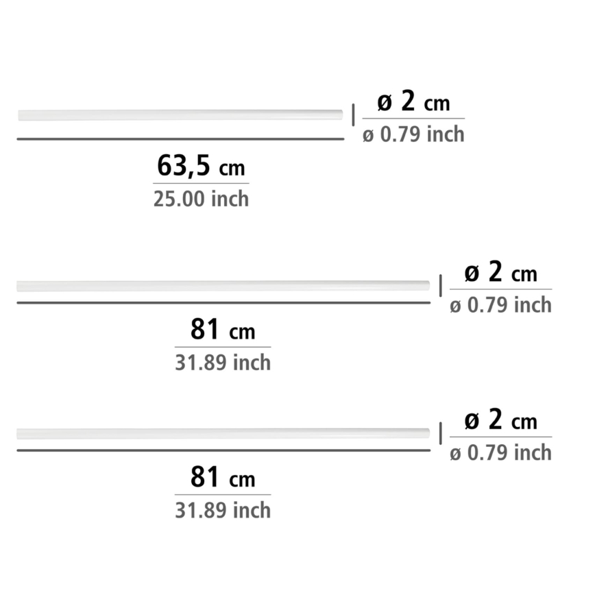 WENKO 19214100 - Strypas UNIVERSAL 2x2 cm, baltas