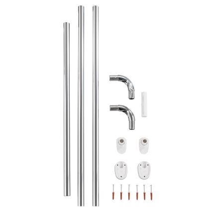 WENKO 19218100 - UNIVERSAL strypas 2,5x2,5 cm chromas/baltas