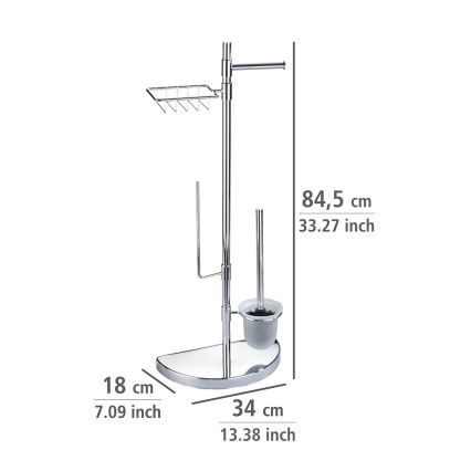 WENKO 196022500 - Tualeto centras SPACE MARVEL 34x84,5 cm sidabrinė/satininė