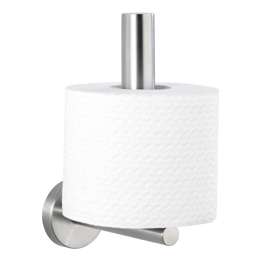 WENKO 19613100 - BOSIO MATT tualetinio popieriaus laikiklis 8x18 cm, iš nerūdijančio plieno, sidabro spalvos