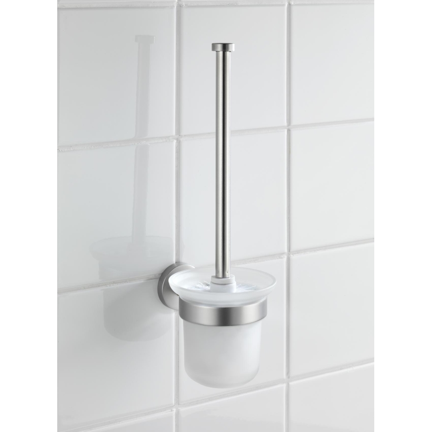 WENKO 19614100 - WC šepetys BOSIO MATT 10x14 cm iš nerūdijančio plieno/sidabrinis/satininis