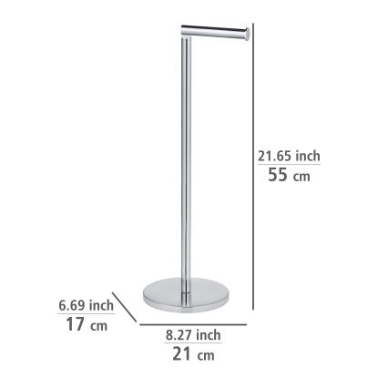 WENKO 19637100 - Tualetinio popieriaus laikiklis 21x55 cm nerūdijančio plieno/sidabrinės spalvos