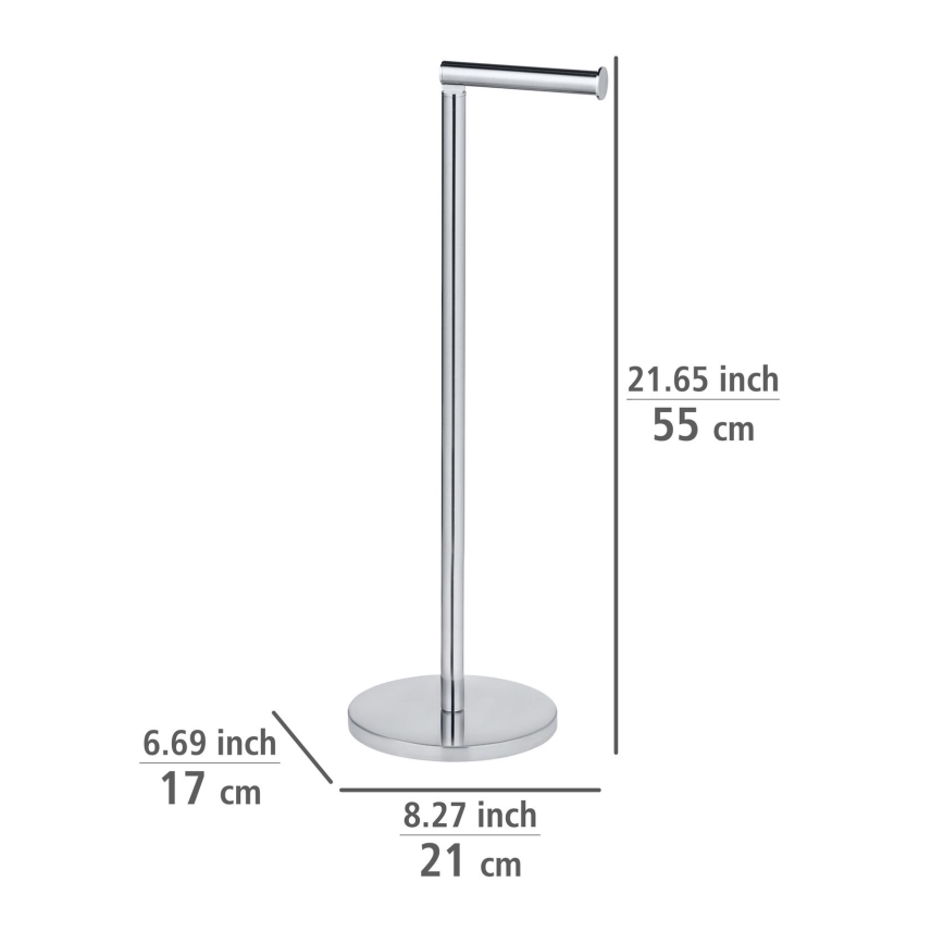 WENKO 19637100 - Tualetinio popieriaus laikiklis 21x55 cm nerūdijančio plieno/sidabrinės spalvos