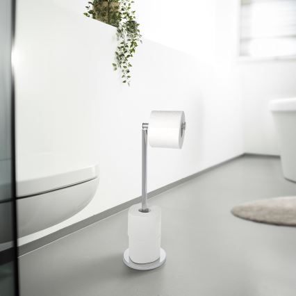 WENKO 19637100 - Tualetinio popieriaus laikiklis 21x55 cm nerūdijančio plieno/sidabrinės spalvos