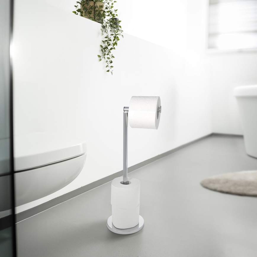 WENKO 19637100 - Tualetinio popieriaus laikiklis 21x55 cm nerūdijančio plieno/sidabrinės spalvos