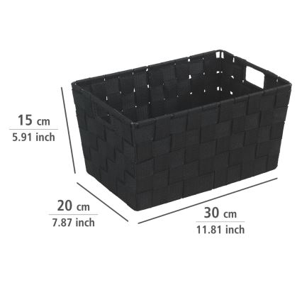 WENKO 19878100 - Krepšys ADRIA 30x20 cm juodas