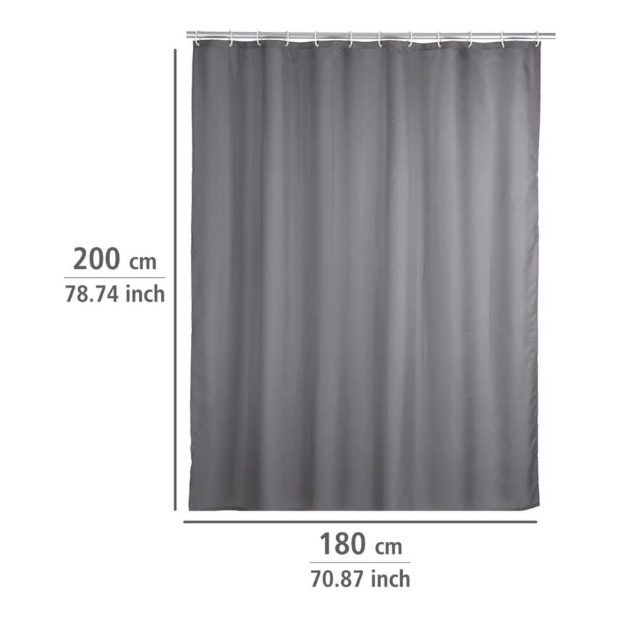 WENKO 20044100 - Dušo užuolaida 180x200 cm pilka