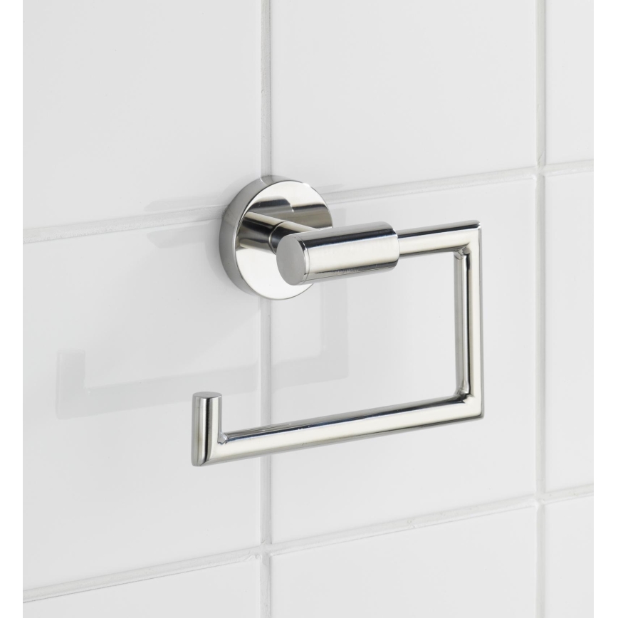 WENKO 20216100 - Tualetinio popieriaus laikiklis BOSIO SHINE 15x10,5 cm nerūdijančio plieno/sidabrinė
