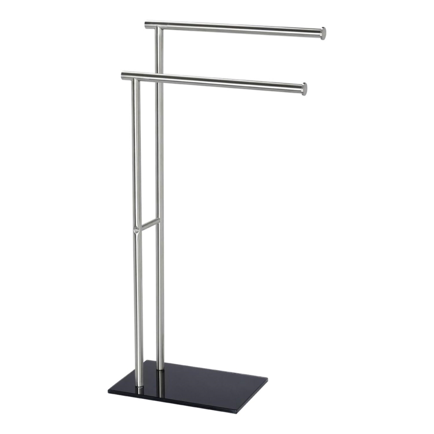 WENKO 20390100 - Rankšluosčių stovas LIMA 41x79 cm iš nerūdijančio plieno/satinuotas/juodas
