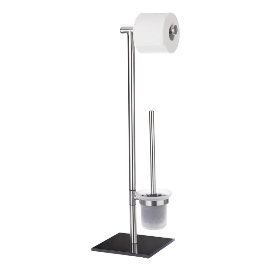 WENKO 20391100 - WC šepetys LIMA 23,5x69 cm nerūdijančio plieno/satininis/juodas