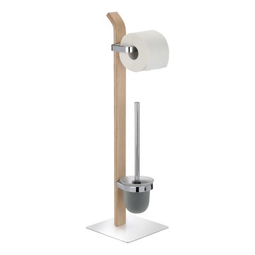 WENKO 20397100 - Tualeto šepetys SAMONA 20x71,5 cm chromuotas/rudas/satinuotas