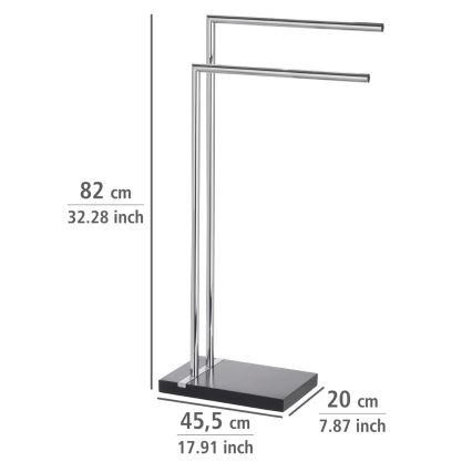 WENKO 20461100 - Rankšluosčių stovas NOBLE 45,5x82 cm chromas/juodas