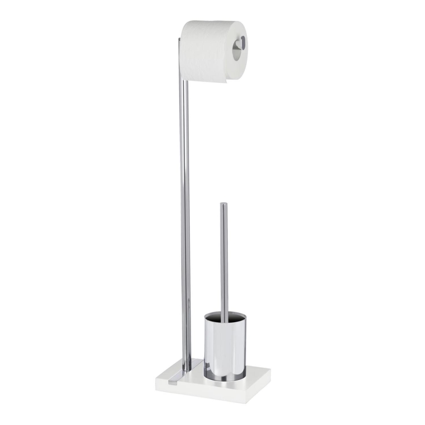 WENKO 20486100 - WC šepetys NOBLE 20x74 cm chromuotas/baltas
