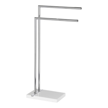 WENKO 20487100 - Elegantiškas rankšluosčių stovas NOBLE 45,5x82 cm blizgus chromas/balta