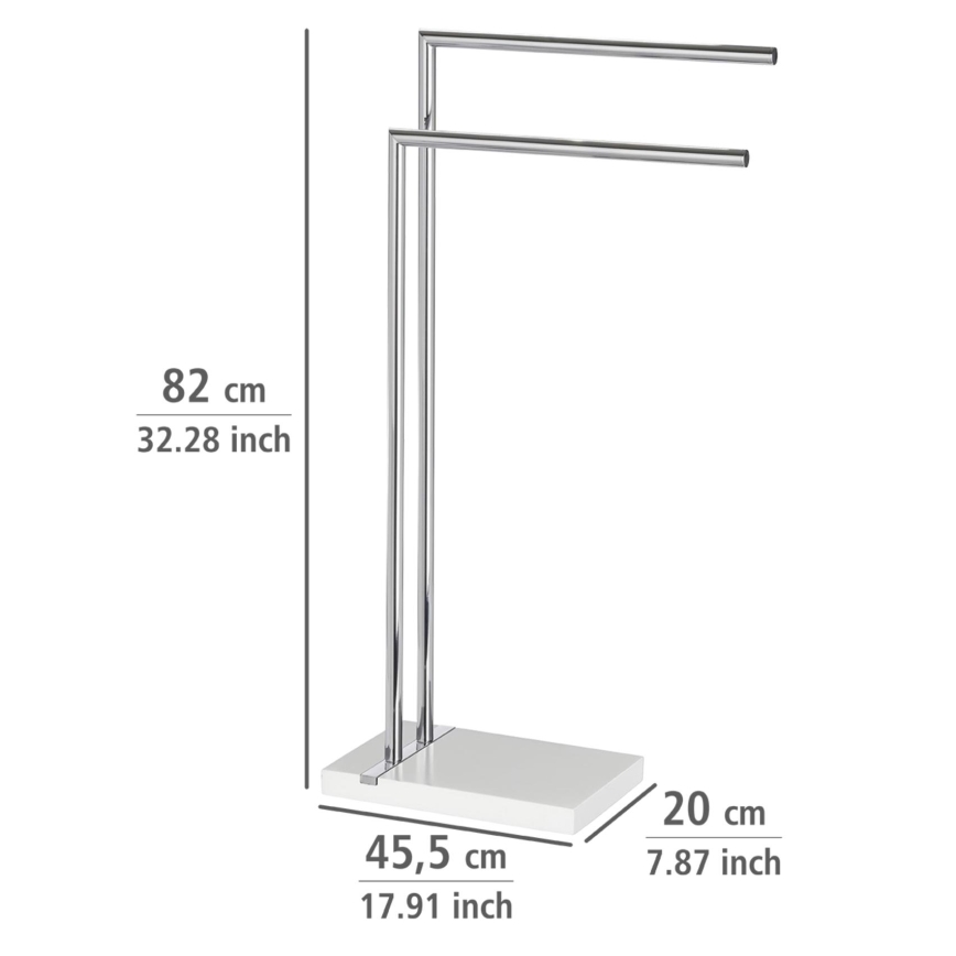 WENKO 20487100 - Elegantiškas rankšluosčių stovas NOBLE 45,5x82 cm blizgus chromas/balta
