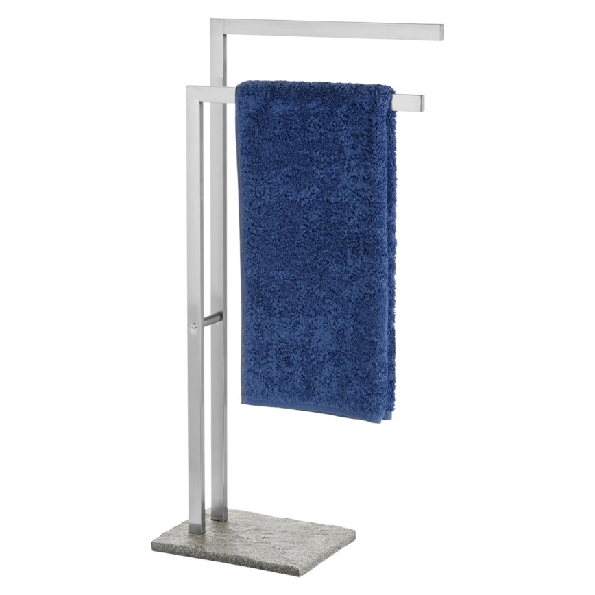 WENKO 20603100 - Rankšluosčių stovas GRANIT 43,5x86,5 cm iš nerūdijančio plieno/satinuotas/pilkas