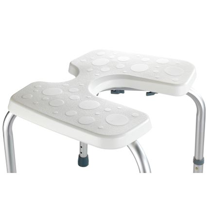 WENKO 206051100-kėdutė SECURA 46x53,5 cm balta/sidabrinė
