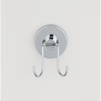 WENKO 20877100 - langų valytuvas VACUUM-LOC RUND STAH 24,5x25 cm, nerūdijančio plieno / blizgus chromas / sidabrinės spalvos