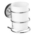 WENKO 20880100-Puodelis VACUUM-LOC MILAZZO 7,5x11,5 cm blizgus chromas/balta