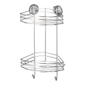 WENKO 20885100-Kampinė lentyna VACUUM-LOC RUND STAH 24,5x41 cm blizgus chromas