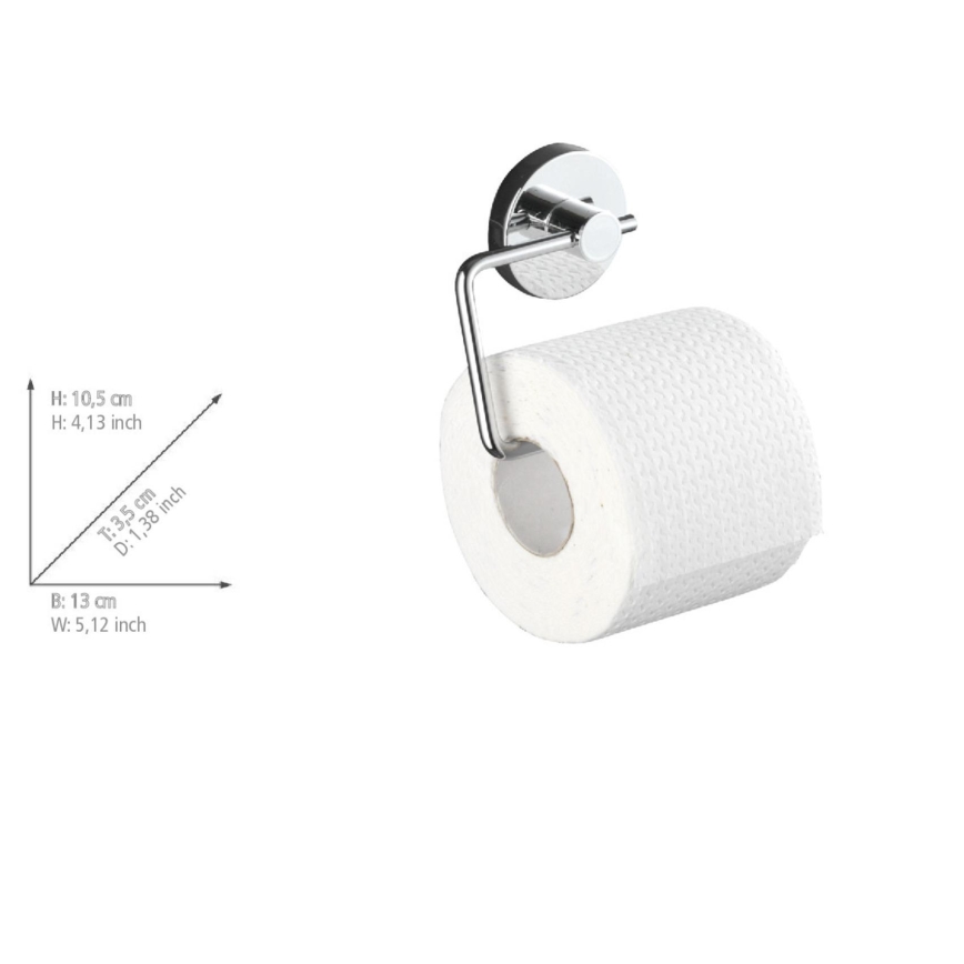 WENKO 20899100-VACUUM-LOC MILAZZO tualetinio popieriaus laikiklis 13x10,5 cm blizgus chromas