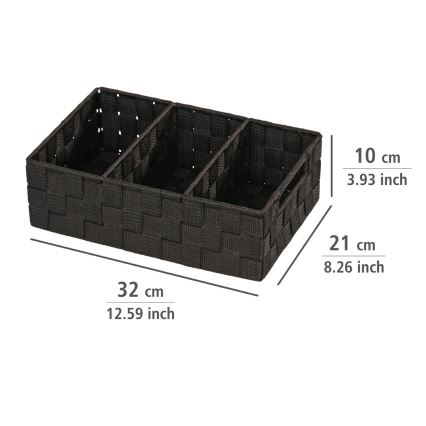 WENKO 20978100 - Organizeris ADRIA 32x21 cm juodas