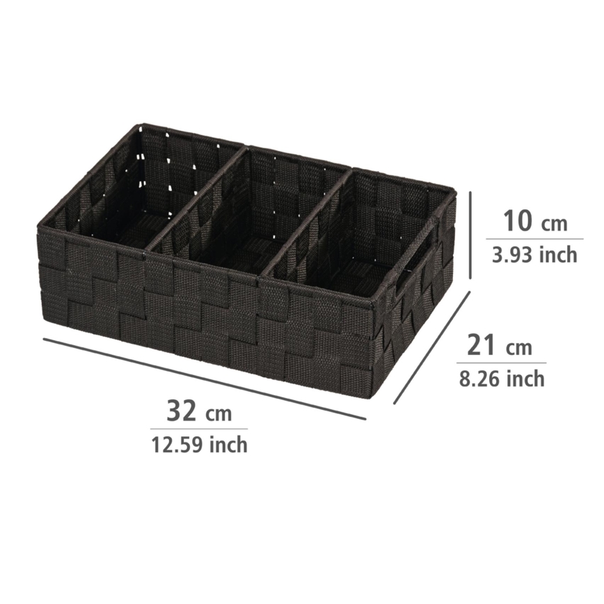 WENKO 20978100 - Organizeris ADRIA 32x21 cm juodas