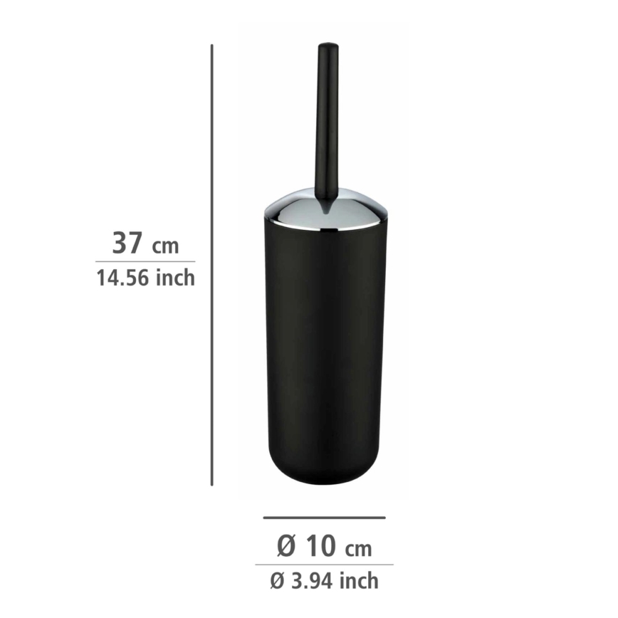 WENKO 21210100 - WC šepetys BRASIL 10x37 cm juodas/blizgus chromas