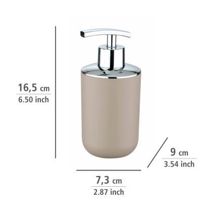 WENKO 21219100 - muilo dozatorius BRASIL 7,3x16,5 cm smėlio spalvos/blizgus chromas