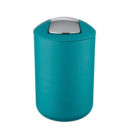WENKO 21227100 - Šiukšliadėžė BRASIL 19,5x31 cm turkio spalvos/blizgus chromas