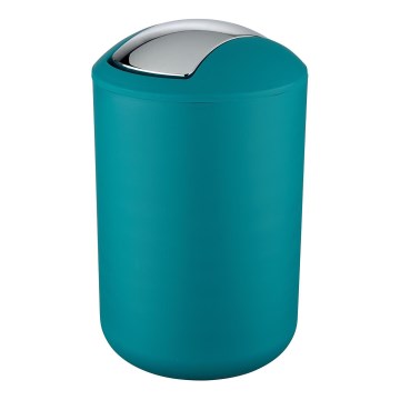 WENKO 21227100 - Šiukšliadėžė BRASIL 19,5x31 cm turkio spalvos/blizgus chromas