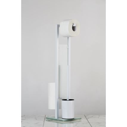 WENKO 21565100 - WC šepetys RIVALTA 18x70 cm balta/juoda
