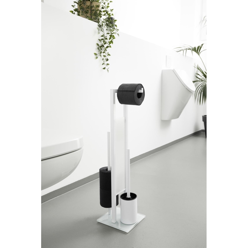 WENKO 21565100 - WC šepetys RIVALTA 18x70 cm balta/juoda