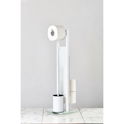WENKO 21565100 - WC šepetys RIVALTA 18x70 cm balta/juoda