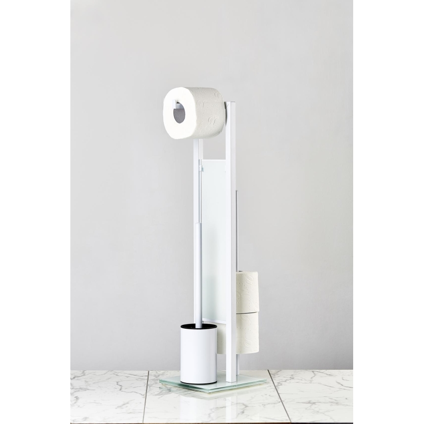 WENKO 21565100 - WC šepetys RIVALTA 18x70 cm balta/juoda