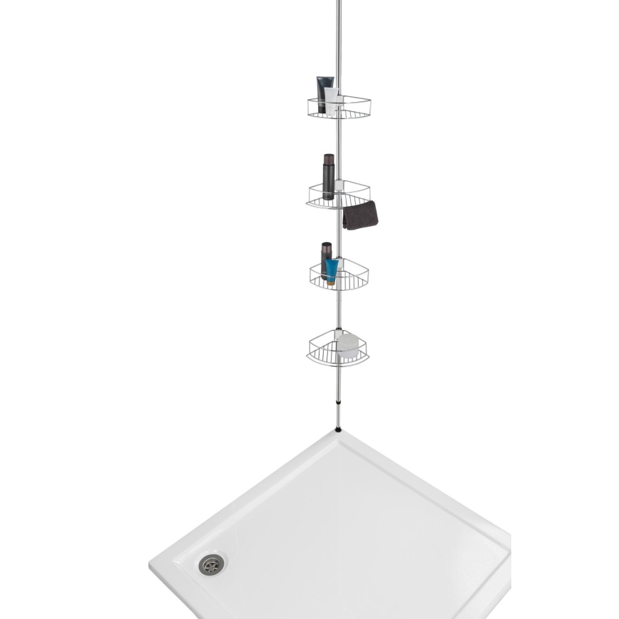 WENKO 21803100-Kampinė lentyna DOLCEDO 31x275 cm, iš nerūdijančio plieno, blizgus chromas