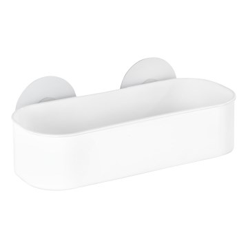 WENKO 21824100-OSIMO plastikinė lentyna 27x12 cm balta/skaidri