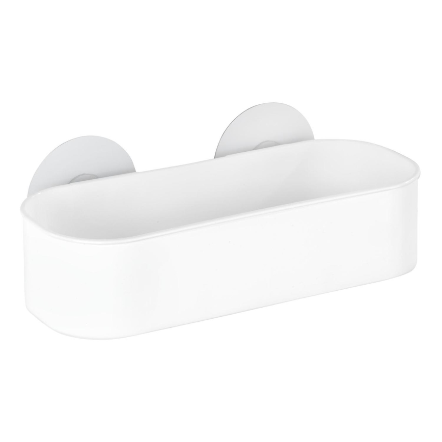 WENKO 21824100-OSIMO plastikinė lentyna 27x12 cm balta/skaidri