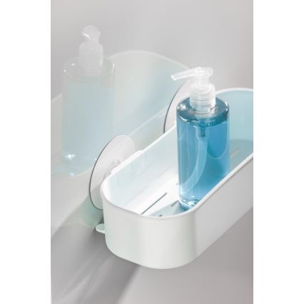 WENKO 21824100-OSIMO plastikinė lentyna 27x12 cm balta/skaidri
