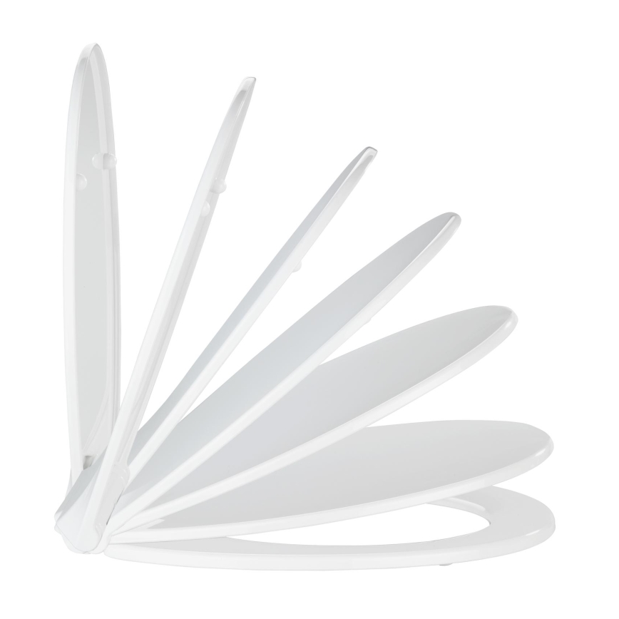 WENKO 21901100-WC tualeto sėdynė KOS 44x37 cm balta/sidabrinė