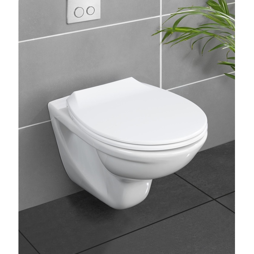 WENKO 21901100-WC tualeto sėdynė KOS 44x37 cm balta/sidabrinė