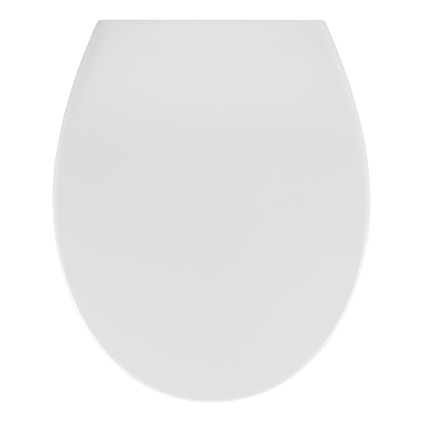 WENKO 21903100-WC sėdynė SAMOS 44,5x37,5 cm balta/sidabrinė