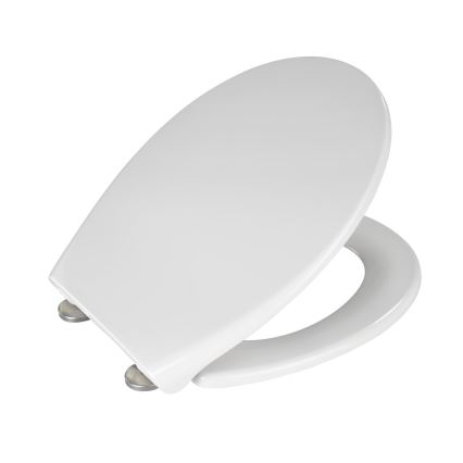 WENKO 21903100-WC sėdynė SAMOS 44,5x37,5 cm balta/sidabrinė