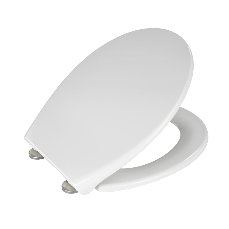 WENKO 21903100-WC sėdynė SAMOS 44,5x37,5 cm balta/sidabrinė