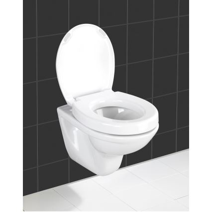 WENKO 21905100-Tualeto sėdynė SECURA 37x44 cm balta/pilka