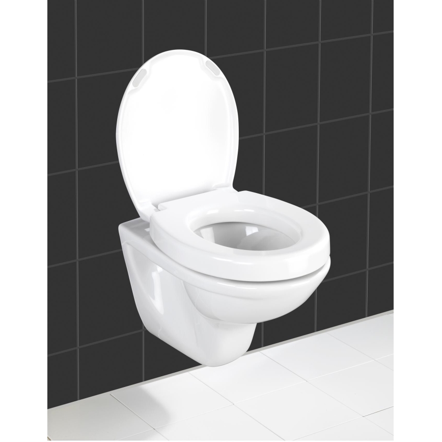 WENKO 21905100-Tualeto sėdynė SECURA 37x44 cm balta/pilka