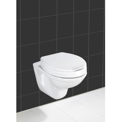 WENKO 21905100-Tualeto sėdynė SECURA 37x44 cm balta/pilka