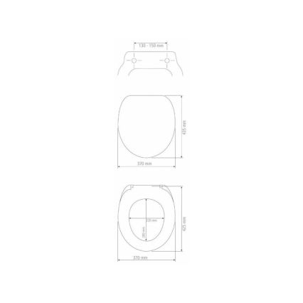WENKO 21905100-Tualeto sėdynė SECURA 37x44 cm balta/pilka